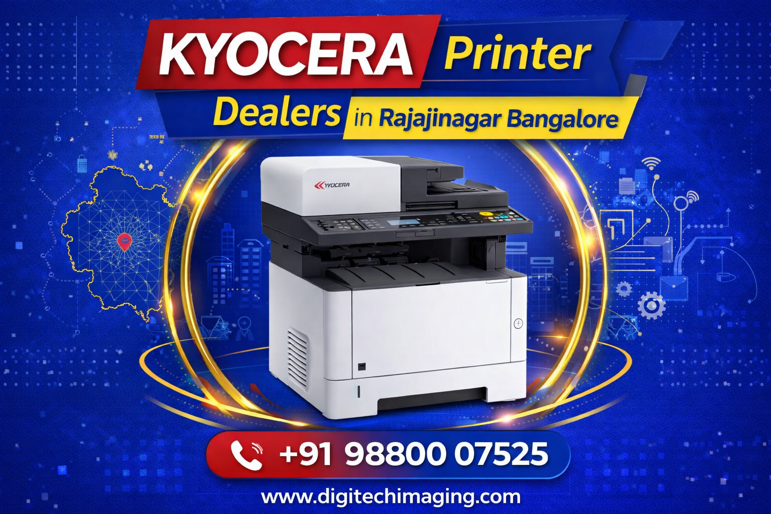 Kyocera Printer Dealers in Rajajinagar Bangalore – Kyocera multifunction printer sales at Digitech Imaging Bangalore