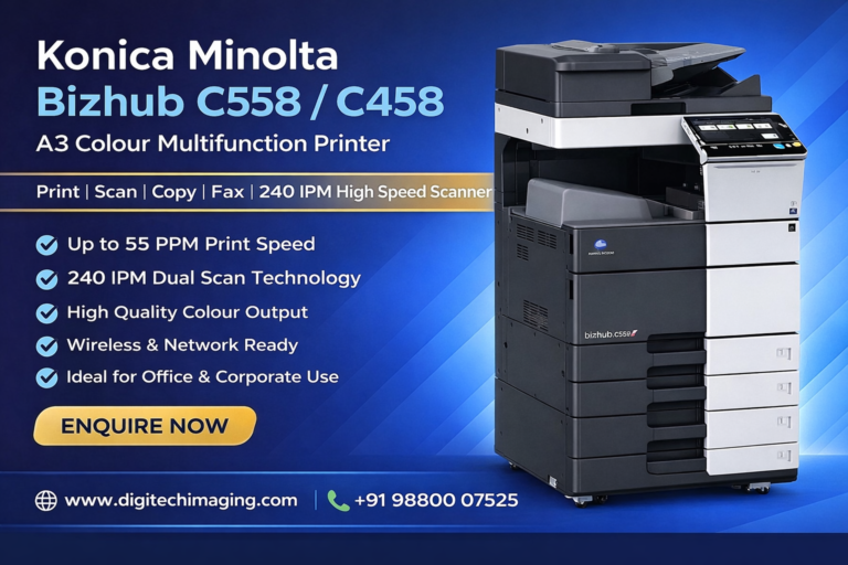 Konica Minolta Bizhub C558 / C458 – A3 Colour Multifunction Printer: Complete Business Solution