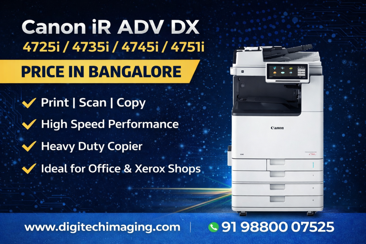 Canon iR ADV DX 4725i 4735i 4745i 4751i A3 Mono Multifunction Printer Price in Bangalore high speed office photocopier machine