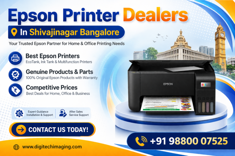 Epson Printer Dealers in Shivajinagar Bangalore – Reliable Printing Solutions for Home & Office