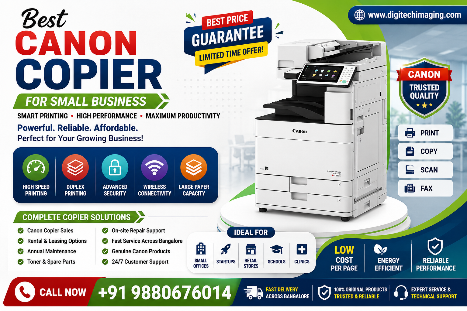 Best Canon Copier for Small Business featuring Canon multifunction printer with printing, copying, scanning, wireless connectivity, and office productivity solutions.
