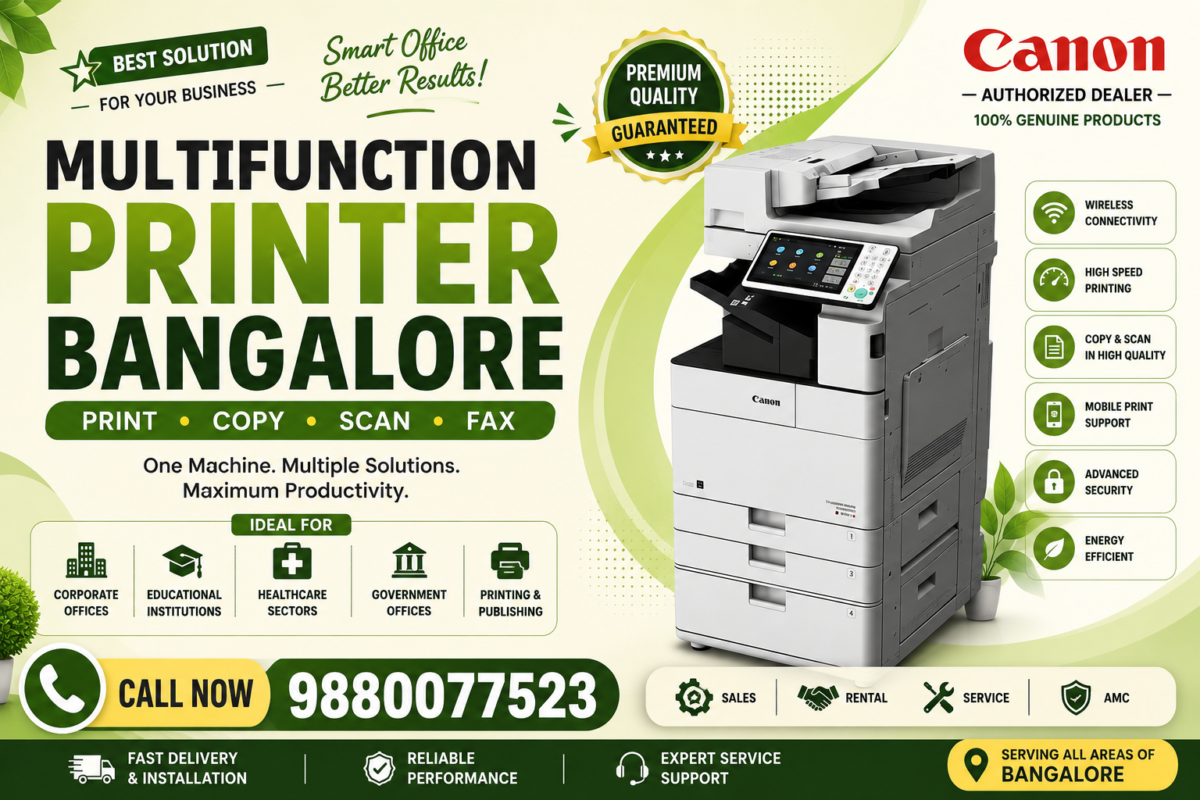 Multifunction Printer Bangalore Sales Rental Service AMC Canon Multifunction Printer
