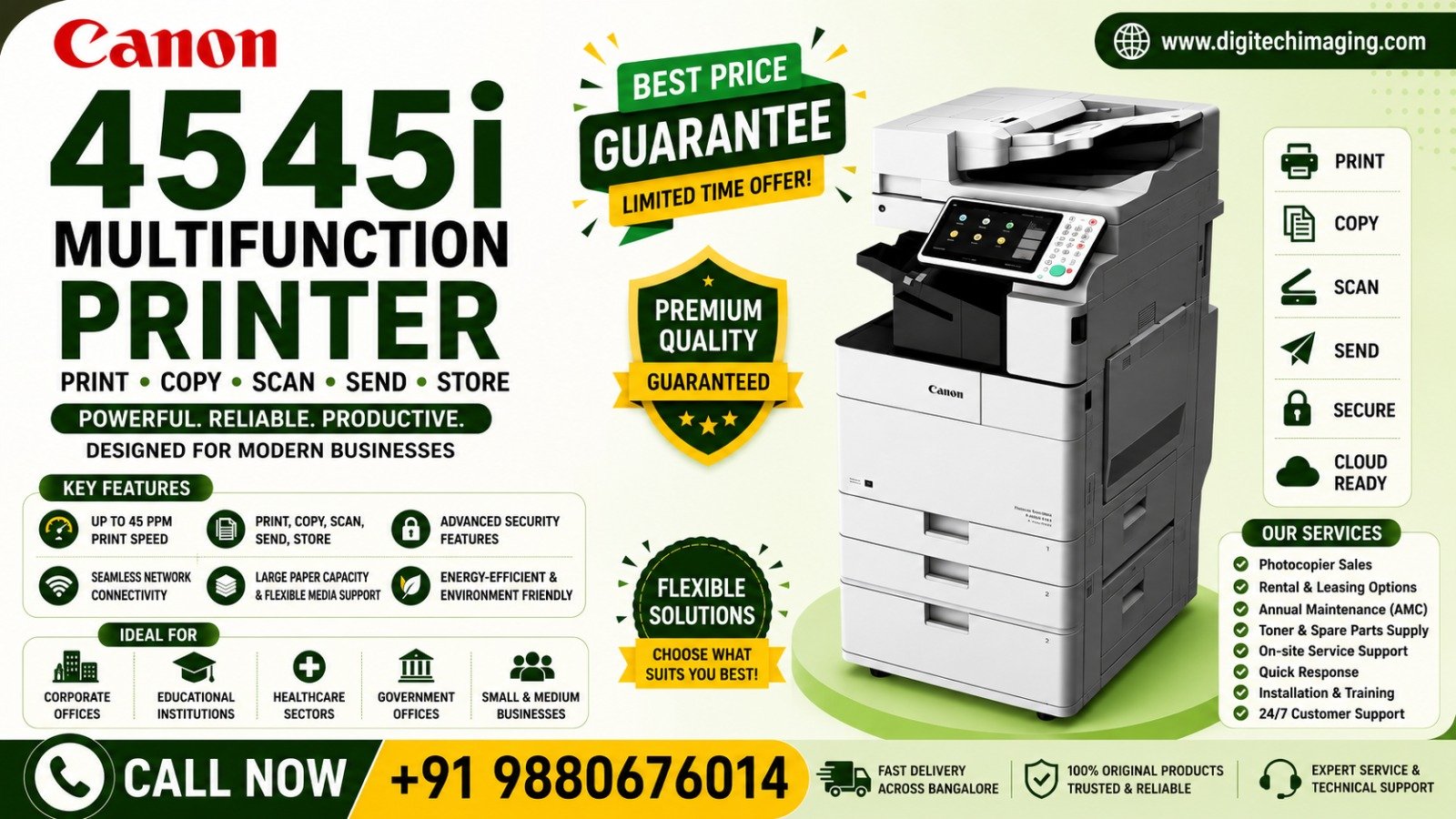 Canon 4545i Multifunction Printer Bangalore Sales Rental Service