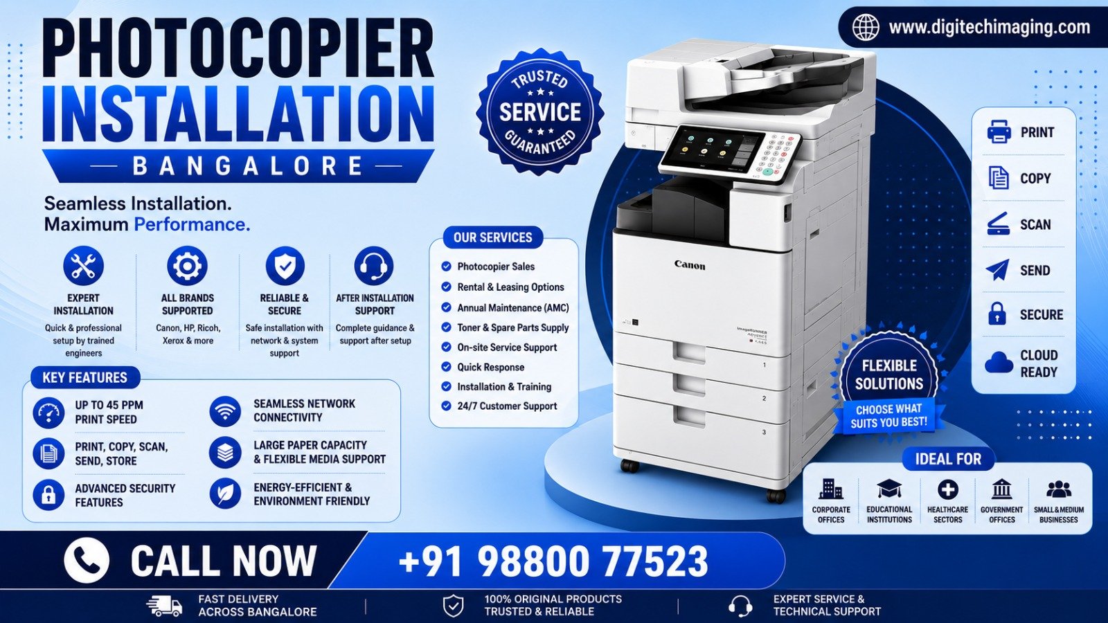 Professional Photocopier Installation Bangalore Service for Office Copier Setup and Network Configuration