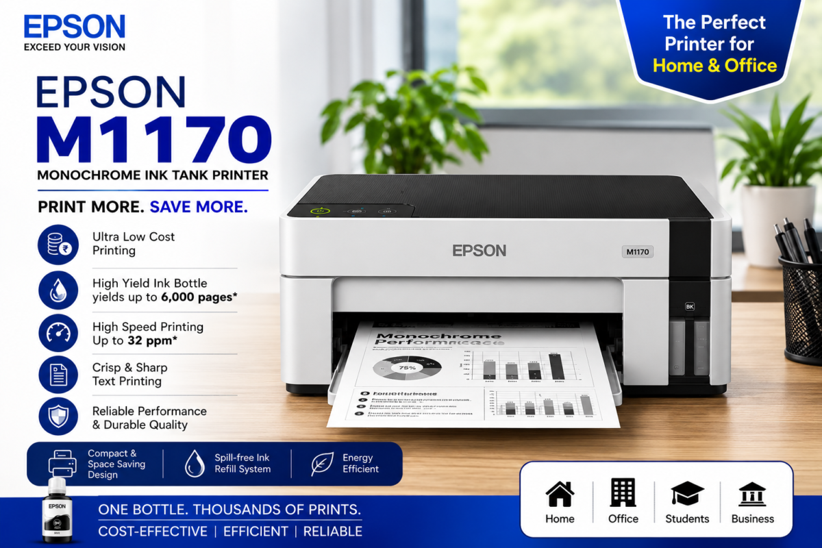 Epson M1170 EcoTank Monochrome Wi-Fi Printer in Bangalore