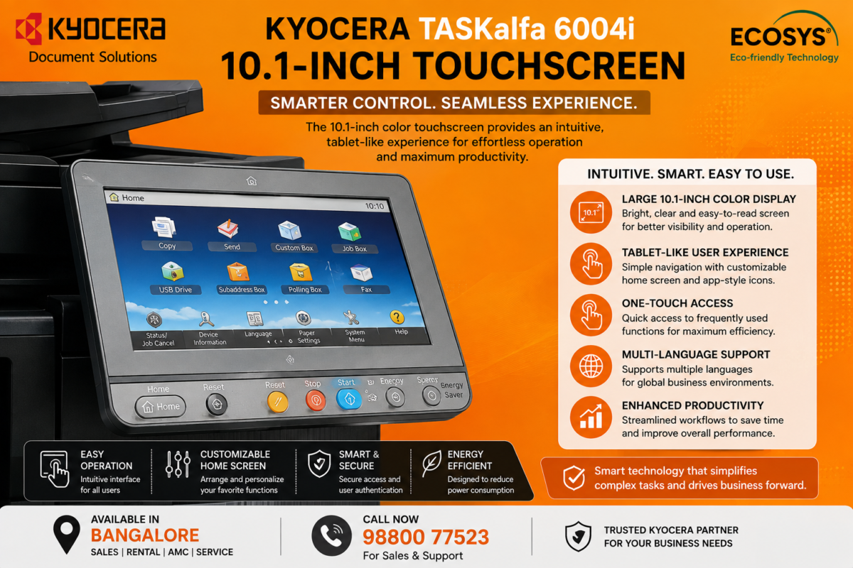 Kyocera ECOSYS 6004i A3 monochrome multifunction printer for business offices in Bangalore