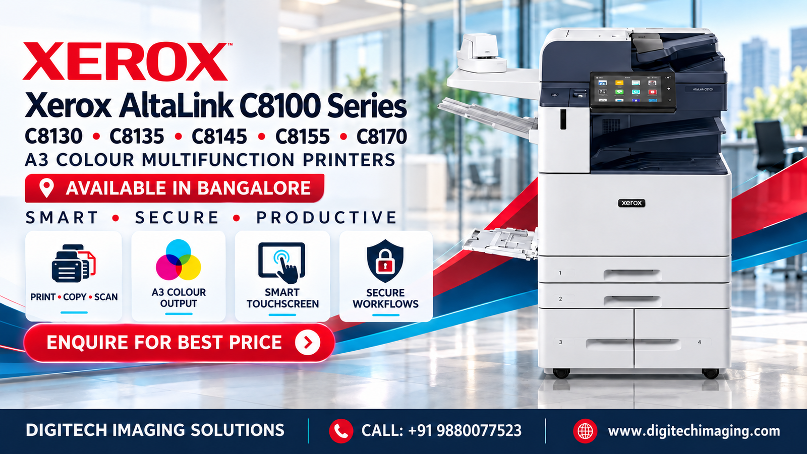 Xerox AltaLink C8130 C8135 C8145 C8155 C8170 A3 Color Multifunction Printer