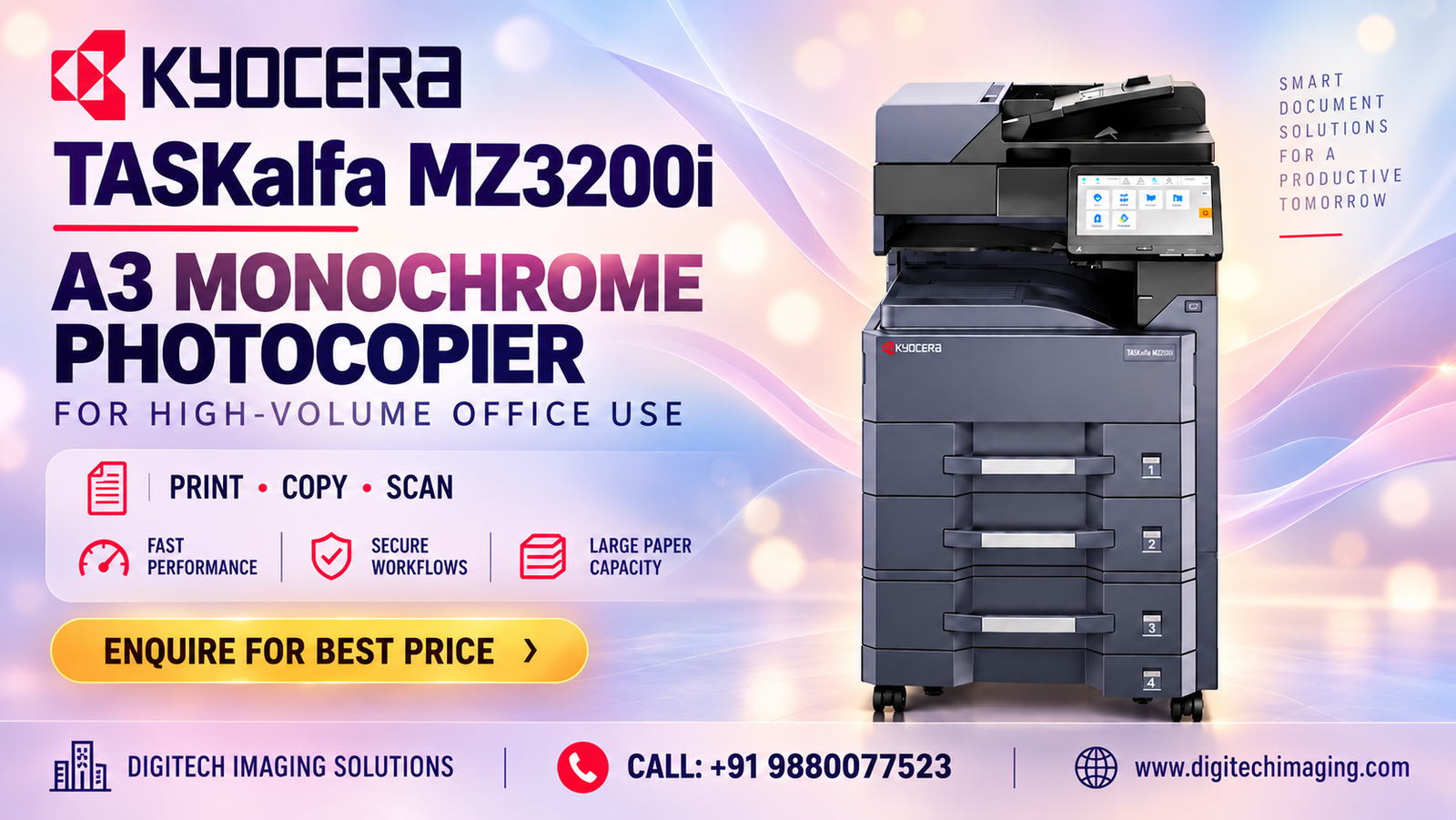 Kyocera 3200i price in India – TASKalfa MZ3200i photocopier