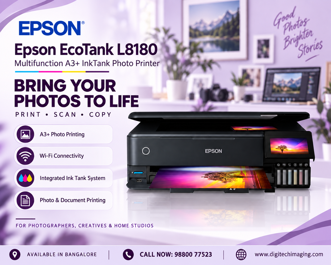 Epson EcoTank L8180 in Bangalore
